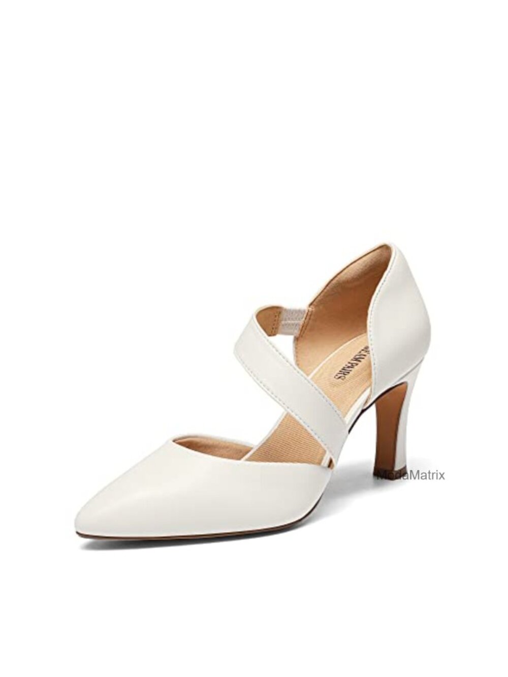 Faux Leather Stiletto Heel Pumps 3 Inch Cushioned Insole Snug Fit Work